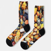 Farbenfrohe Waren C Socken (Linkes Detail)