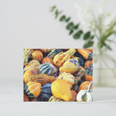 Farbenfrohe Waren Nah Postkarte (Stehend Vorderseite)