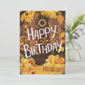 Farbenfrohe, wärme Wälder Herbst Fall glücklich Ge Karte (Stehend Vorderseite)