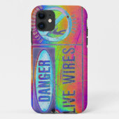 Farbenfrohe Warnung Case-Mate iPhone Hülle (Rückseite)