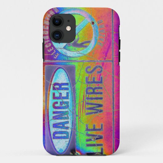 Farbenfrohe Warnung Case-Mate iPhone Hülle (Rückseite)