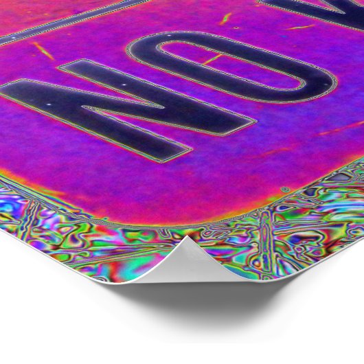 Farbenfrohe Warnung Poster (Ecke)