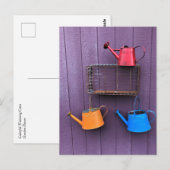 Farbenfrohe Wasserdosen Postkarte (Vorne/Hinten)