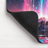 Farbenfrohe Wasserfälle in einer zauberhaften Land Mousepad (Ecke)