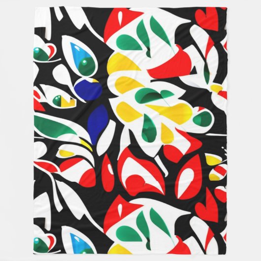 Farbenfrohe Wasserfallformen , künstlerische Geome Fleecedecke (Vorderseite)