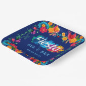 Farbenfrohe Wasserfarbe Blumenfiesta Hochzeit Pappteller (Gewinkelt)