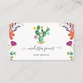 Farbenfrohe Wasserfarbe Blumenfiesta Visitenkarte (Vorderseite)