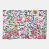 Farbenfrohe Wasserfarbe Botanik Boho Garden Geschirrtuch (Horizontal)