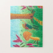 Farbenfrohe Wasserfarbe Fee Segen ein Baum Zuhause Puzzle (Vertikal)