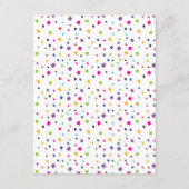 Farbenfrohe Wasserfarbe Floral Fiesta Gastdetails Begleitkarte (Rückseite)