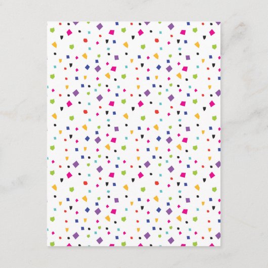 Farbenfrohe Wasserfarbe Floral Fiesta Gastdetails Begleitkarte (Rückseite)