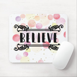 Farbenfrohe Wasserfarbe - Glauben Mousepad