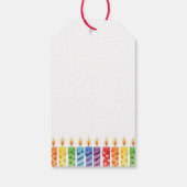 Farbenfrohe Wasserfarbe Glücklich Geburtstagskinde Geschenkanhänger (Rückseite)