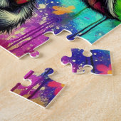 Farbenfrohe Wasserfarbe Grumpe Ziege Puzzle (Seite)