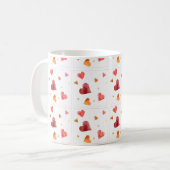 Farbenfrohe Wasserfarbe Herz Kaffee Tasse (Vorderseite Links)