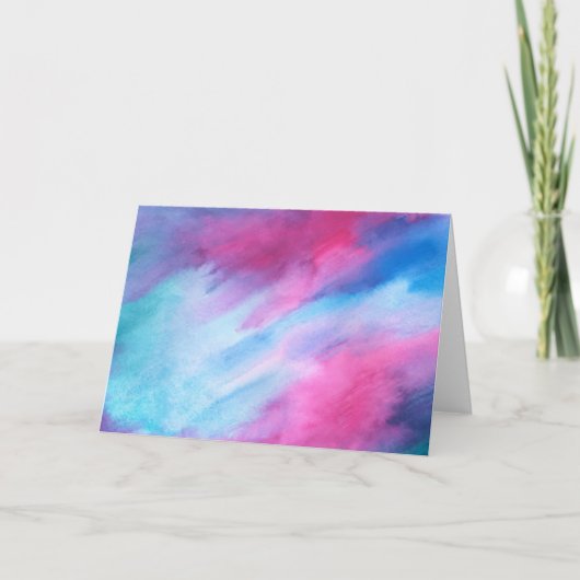 Farbenfrohe Wasserfarbe Hintergrund Karte (Vorderseite)