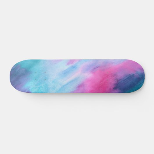 Farbenfrohe Wasserfarbe Hintergrund Skateboard (Horizontal)