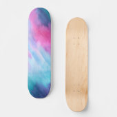 Farbenfrohe Wasserfarbe Hintergrund Skateboard (Vorderseite)