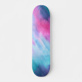 Farbenfrohe Wasserfarbe Hintergrund Skateboard (Vorne)