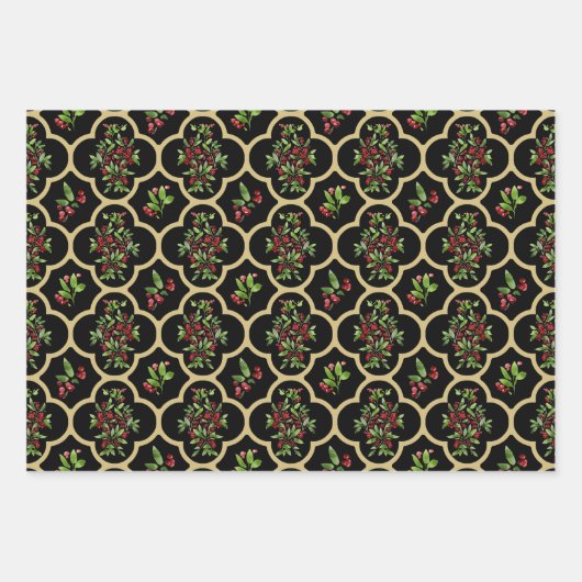 Farbenfrohe Wasserfarbe, Holy und Quartierfolie Geschenkpapier Set (Vorderseite)