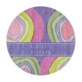 Farbenfrohe Wasserfarbe individuell angepasst Schneidebrett