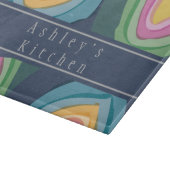 Farbenfrohe Wasserfarbe individuell angepasst Schneidebrett (Ecke)