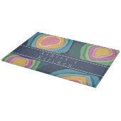 Farbenfrohe Wasserfarbe individuell angepasst Schneidebrett (Ecke)