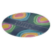 Farbenfrohe Wasserfarbe individuell angepasst Schneidebrett (Ecke)