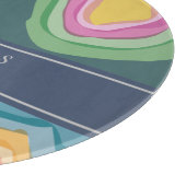 Farbenfrohe Wasserfarbe individuell angepasst Schneidebrett (Ecke)