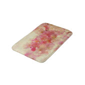 Farbenfrohe Wasserfarbe Kirsche Blossom Abstrakt Badematte (Schrägansicht)