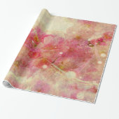 Farbenfrohe Wasserfarbe Kirsche Blossom Abstrakt Geschenkpapier (Ungerollt)