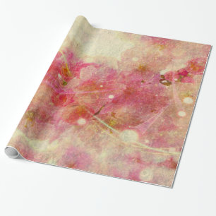 Farbenfrohe Wasserfarbe Kirsche Blossom Abstrakt Geschenkpapier