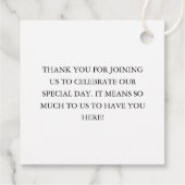 Farbenfrohe Wasserfarbe Las Vegas Zeichenhochzeit Geschenkanhänger (Rückseite)