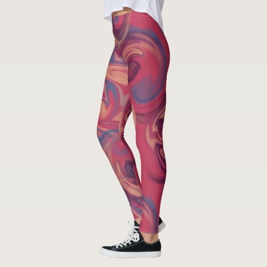 Farbenfrohe Wasserfarbe Leggings (Links)