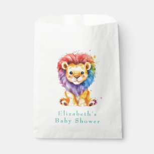Farbenfrohe Wasserfarbe Löwe jedes Geschlecht Baby Geschenktütchen