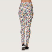 Farbenfrohe Wasserfarbe mit Champange Leggings (Rückseite)
