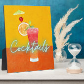 Farbenfrohe Wasserfarbe & Neontropische Cocktails Fotoplatte (Seite)