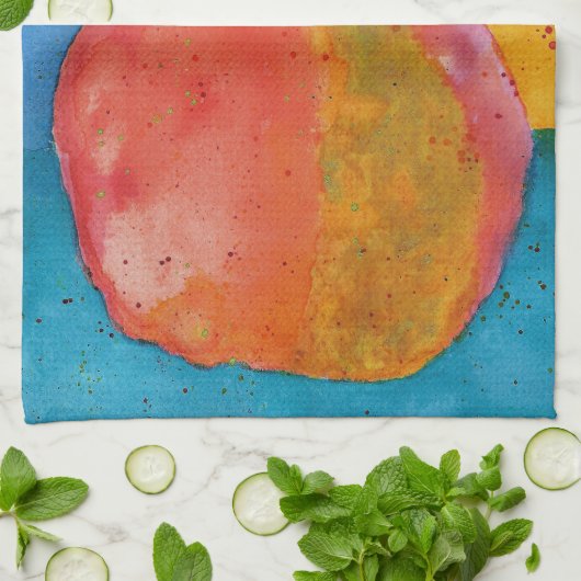 Farbenfrohe Wasserfarbe Peak Küchentuch (Gefaltet)