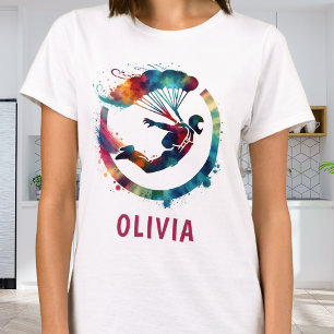 Farbenfrohe Wasserfarbe Personalisiert T-Shirt