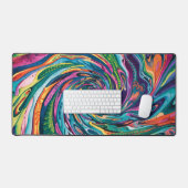 Farbenfrohe Wasserfarbe Psychedelisch Schreibtischunterlage (Tastatur & Maus)