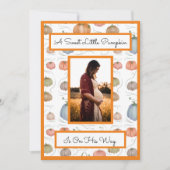 Farbenfrohe Wasserfarbe Pumpkin Patch Babydusche Einladung (Vorderseite)