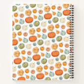 Farbenfrohe Wasserfarbe Pumpkins SpiralNotebook Notizblock (Rückseite)