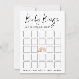 Farbenfrohe Wasserfarbe Regenbogen Babydusche Bing