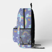 Farbenfrohe Wasserfarbe Regenbogen Confetti Lila Bedruckter Rucksack (Rechts)