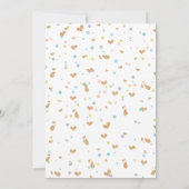 Farbenfrohe Wasserfarbe Regenbogen Kinderdusche Ei Einladung (Rückseite)