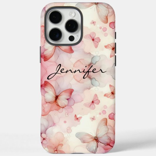 Farbenfrohe Wasserfarbe Schmetterling iPhone Case-Mate iPhone Hülle (Rückseite)