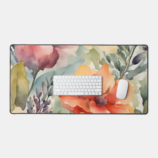 Farbenfrohe Wasserfarbe Schreibtischunterlage (Tastatur & Maus)
