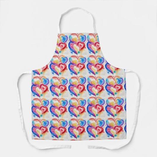 Farbenfrohe Wasserfarbe Schürze - Backen, Kochen (Vorderseite)