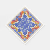 Farbenfrohe Wasserfarbe Serviette (Ecke)
