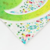 Farbenfrohe Wasserfarbe Treble Clef Fleecedecke (Ecke)